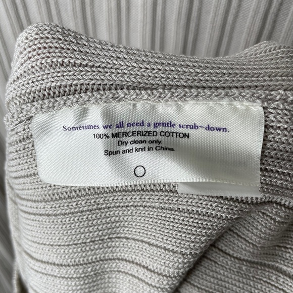 MM Lafleur The Hayden Dress in Sea Salt Size Medium Micro Knit Ribbed Cotton - Picture 7 of 7